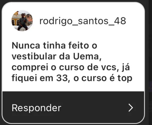 Depoimento de aluno aprovado 2