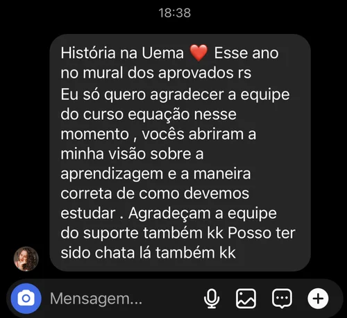 Depoimento de aluno aprovado 6